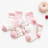 の子供の綿の靴下新生児の夏のメッシュコットンの子供たちの女の子のかわいいベビーソックスベビー服子供靴下 5足セット