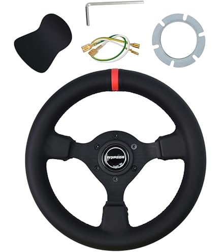 Amazon | 290mm 小径ステアリングホイール ウッド 29パイ 29Φ 旧車