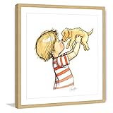 Marmont Hill子犬Loves Boy Framed壁アート 32x32" MH-PHYHAR-11-NFP-32