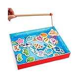 Kayiyasu カイヤス 釣りゲーム うみ おもちゃ さかな 木製磁気釣り 知育玩具 子ども 木製 021-lzgy-yh058(21*26*4cm 約400g )