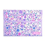 ようこそ赤ちゃんHappy母子手帳ケース（ジャバラタイプ）　フラワー模様のエアリーシャワー（ラベンダー）　B2902700　日本製