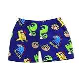 Kid Children Boys漫画印刷ストレッチビーチ水着水着パンツショートパンツ 4T ブラック