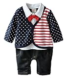 (アペリラ)Apelil キッズ ベビー 男の子 蝶ネクタイ 付 フォーマル カバーオール ウェア 70cm