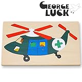 GEORGE LUCK（イギリス） 木製2重パズル Wヘリコプター【GL62】