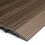 NewTechWood qd-sf-wn QuickDeck複合デッキタイルサイドトリム、2インチx 1-feet、スペイン語ウォールナット、4ピース