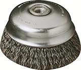 United Abrasives/SAIT 03413 6-Inch by .020-Inch by 5/8-11 Knot Wire Wheel Stainless Steel 1 Row Cup 