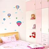 【ufengke】カラフルな気球、雲壁飾り　子供の部屋、保育園の取り外し可能な壁のステッカー、壁紙