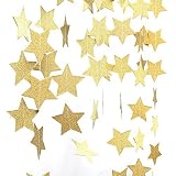 Zooyoo 4pcs Hanging Paper Glitterゴールド円ドットペーパーガーランド