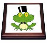 Dooni Designs MoreランダムCartoon Designs – かわいいGroom漫画Frog文字 – 五徳 8 by 8" ブラウン trv_118573_1