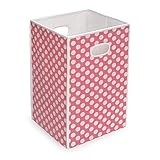 Best Quality Folding Hamper/Storage Bin - Pink with White Polka Dots By Badger by Educational &Fun B