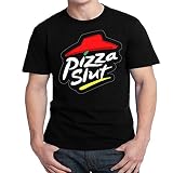 Pizza SlutメンズTシャツブラック L ブラック