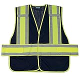 ERB Safety 61252 S530 Non-ANSI Expandable Public Service Vests, Medium/Large, Navy by ERB