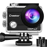 【新型】Crosstour アクションカメラ Wi-Fi搭載 1080P フルHD 高画質 1400万画素 30M防水 水中カメラ ループ録