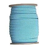 金天馬 千鳥柄ゴム 10コール 約10㎜幅 20mボビン巻 平ゴム 柄ゴム 文具 ラッピング 和柄 ブックバンド ノートバンド (水色/白)