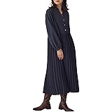 [ANGELIEBE エンジェリーベ] レディース マタニティ ワンピース 授乳 プリーツ ワンピ 産前 産後 きれいめ 長袖 体型カバー 裏地付き 仕事