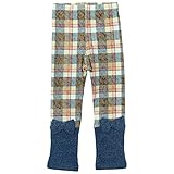 SCHNEE(スネー) 裾リブ切替え長丈レギンス 80cm /茶チェック NO.F-641555