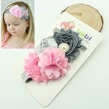 Kk 100 Baby Girl Headbands Cute Chiffon Flower Hair Accessories(1pcs) (G) [並行輸入品]