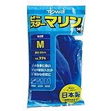 東和 園芸用ビニール手袋ビニスターマリン M 日本製【まとめ買い10個セット】20-049