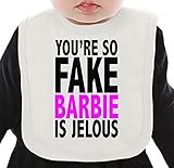 You're So Fake Barbie Is Jealous Slogan ネクタイを有する有機ビブ Medium