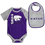 Infants NCAA Kansas State Wildcats Onesideとよだれかけセット（チームカラー）