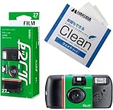 フジカラーレンズ付フィルム 写ルンです 使い捨てカメラ 初代デザインの3色カラー スタンダードタイプ シンプルエース 27枚撮り うつるんです レンズクリーナー付