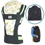 scandinavian pattern collectionスカンジナビアン パターン 腰ベルト付抱っこひも（ブラック） 防寒セット 【（財）製品安全協会 SGマーク認定】