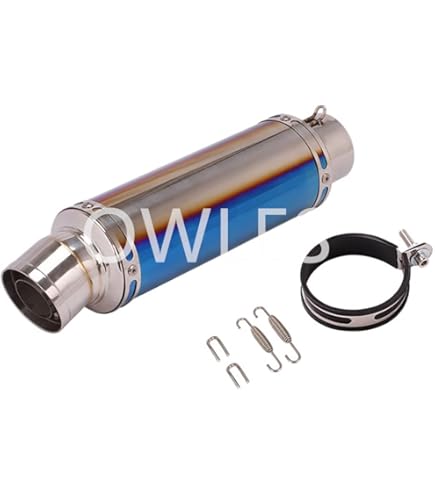 [S981] マフラー サイレンサー オーバル 50.8 バッフル ステンレス Amazon | オーバル スリップオン マフラーサイレンサー 51mm