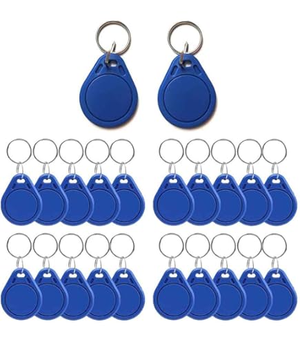 MIFARE Classic 1K Compatible Tags 10 Pack RFID Smart Keychain Stickers - 13.56 MHz MIFARE Classic 1K Compatible Writable Clone Tags RFID Tags