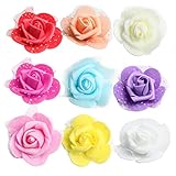 Fityle 全10色選択　花部分のみ　人工造花　ローズ　フォーム　結婚式　写真撮影小物　ホーム/会場装飾　花ボール作り　約50個 - ミックス