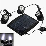 ソーラー LED スポット ライト ホワイト 【防水 / ワイヤレス / 夜間 自動 点灯 　3個 セット