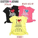 (ジェニィ)JENNI ソフト天竺 スパンコールI LOVE ロゴ 半袖Tシャツ 100 チェリーピンク(073)