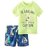 カーターズ carter's 男の子用レモンJR. SAILING CAPTAINヨットレース半袖ラッシュガード水着上下2点セット