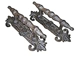 jtw- Lot of 2個Large Heavy Cast Ironアンティークスタイル素朴なファンシーバーンハンドルゲートPull Shedドアハンドル# 2屋内または屋外6.75インチLong 