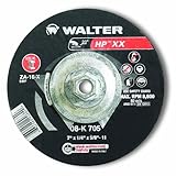 Walter HP XX Premium Performance Grinding Wheel, Type 27, Threaded Hole, Aluminum Oxide, 4-1/2 Diame