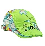YueLian 春夏 ベレー帽 サンバイザーハット キャップ キッズ 女の子 男の子 つば広　日焼け止め (ライトグリーン)