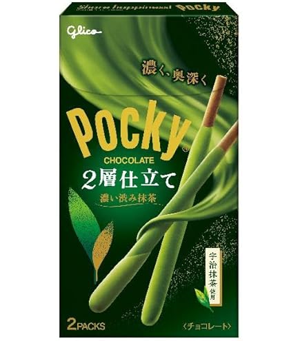 グリコ ポッキー 濃い深み抹茶 40箱 ポッキー」から濃厚な抹茶の豊かな風味が楽しめる春の限定品
