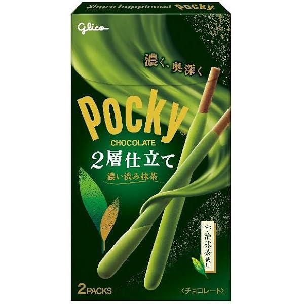 Amazon.co.jp: 江崎グリコ ポッキー 濃い深み抹茶 2袋×3箱セット