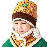子供帽子+スヌード 2点セット 可愛い帽子 ニット帽子 耳当て 首元 暖か 防寒 冬用 ぼうし マフラー ポンポン付き 雪だるま ツリー クマ アニマル 男の子 女の子 人気アクセサリー ファッション