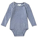 ポロ ラルフローレン ベビー 長袖 ロンパース ボディースーツ Pointelle Cotton Bodysuit （サイズ：9m、カラー：Capri blue heather） Polo Ralph
