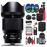 Sigma (シグマ) 85mm f/1.4 DG HSM アートレンズ Canon EF (321954) バンドル + バックパック + 64GBカード + レンズケース + カードリーダー + フィルター3点キット + クリーニングセット + フレックス三脚 + メモリーウォレット + IRリモコン
