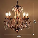 AMOS アメリカンビレッジレトロクリスタルキャンドルシャンデリアヨーロピアンパストラル5リビングルームベッドルームレストランアートライト