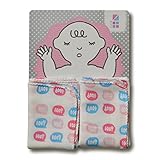 めんぷます田赤ちゃんの沐浴ガーゼ 2枚入りありがとう! (ブルー)35×70cm綿100%日本製