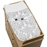 Pink Gray and White Elizabeth Baby Changing Pad Cover by Sweet Jojo Designs [並行輸入品]