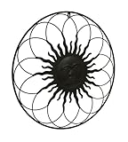 メタルウォール彫刻ブロンズ色付きスパイラルCelestial Sunメタルアート壁Sculpture 23.5 X 23.5 X 0.25インチブラウンモデル# 113382