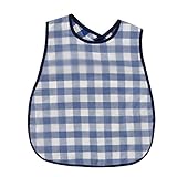 Tovadoo ベビー 食事用エプロン チェック柄　防水　水洗い簡単　出産祝い　プレゼント　四色入　45*27cm