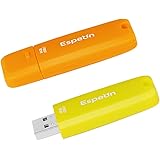Espeon USBメモリ 2個セット 64GB ゴム外装 USB 3.1 明るい色