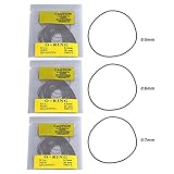 Yosoo 950pcs 腕時計Oリング Oリングセット 腕時計ゴムリング パッキン ラウンド 防水 0.5mm/0.6mm/0.7mm（オプション） (0.6mm)