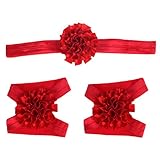 FEITONG ( TM )ホット足花裸足サンダル+ヘアバンドセットベビー幼児の女の子