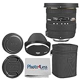 シグマ10 – 20 mm F / 3.5 EX DC HSM自動焦点ズームレンズfor Nikonカメラ+ photo4lessレンズクリーニングクロス – デラックスバンドル