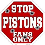 スマートブロンドPistonsファンのみメタルノベルティOctagon Stop Sign bs-250